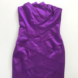 Caché Purple Cocktail Dress